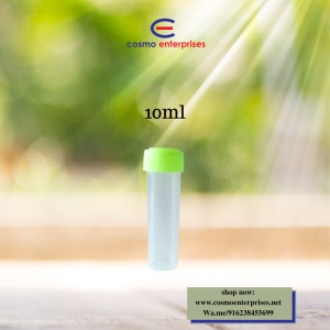 CLEAR PLASTIC BOTTLE WITH SCREW CAP WITH 10 ML (PACK OF 100)