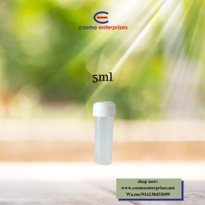 CLEAR PLASTIC BOTTLE WITH SCREW CAP 5 ML (PACK OF 100)